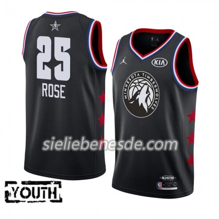 Kinder NBA Minnesota Timberwolves Trikot Derrick Rose 25 2019 All-Star Jordan Brand Schwarz Swingman